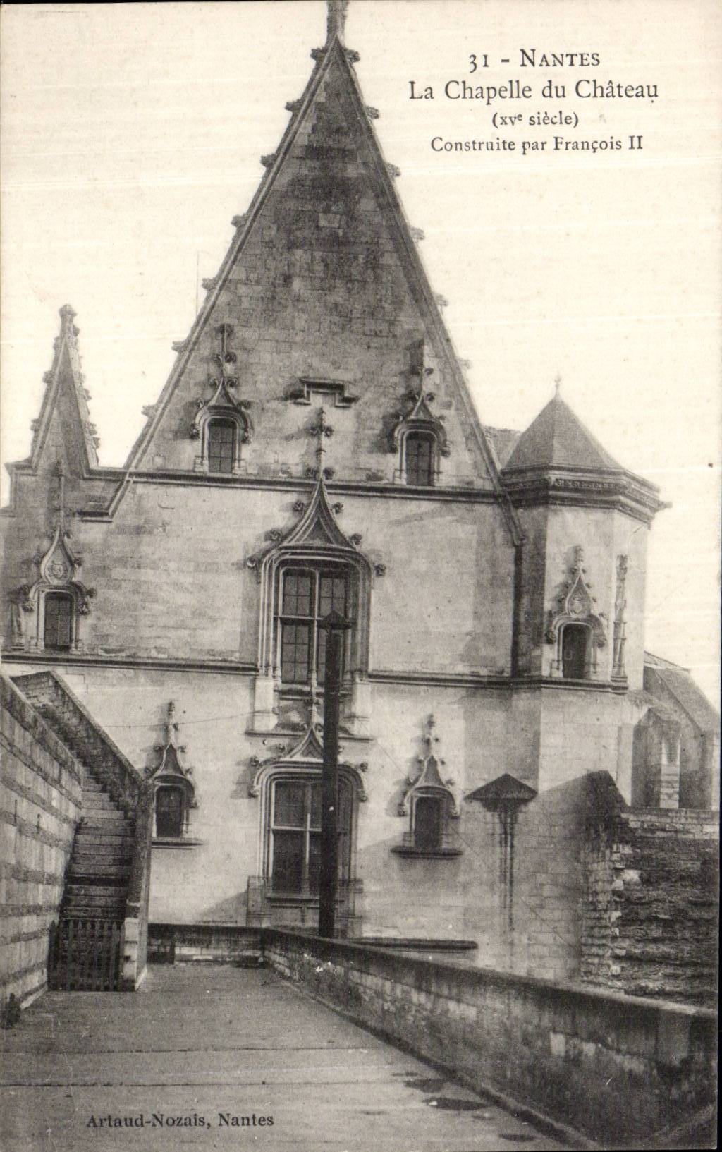 Nantes CPA the vault of the castle cosntruite by François II