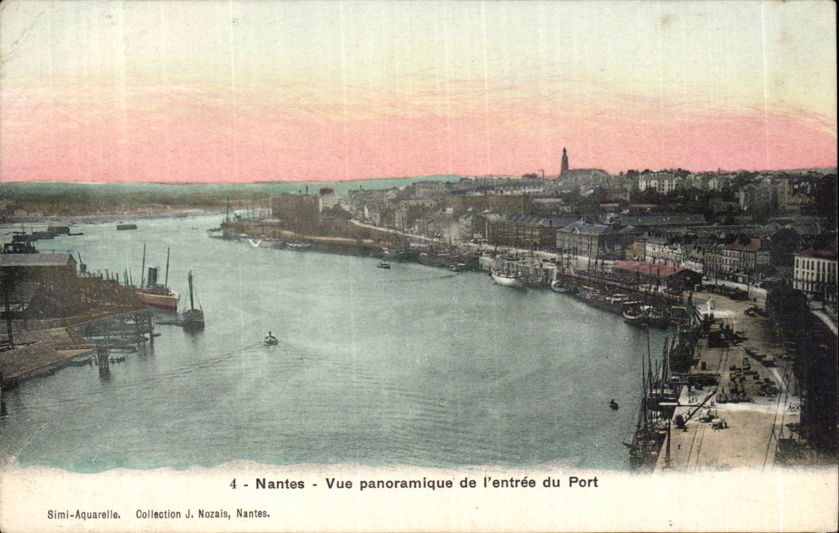 Nantes CPA Panoramic View of Entering of the port