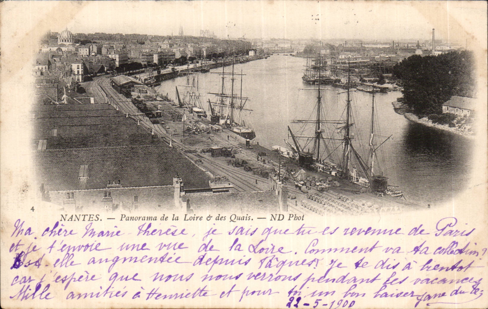CPA Nantes Panorama of the Loire and the quays