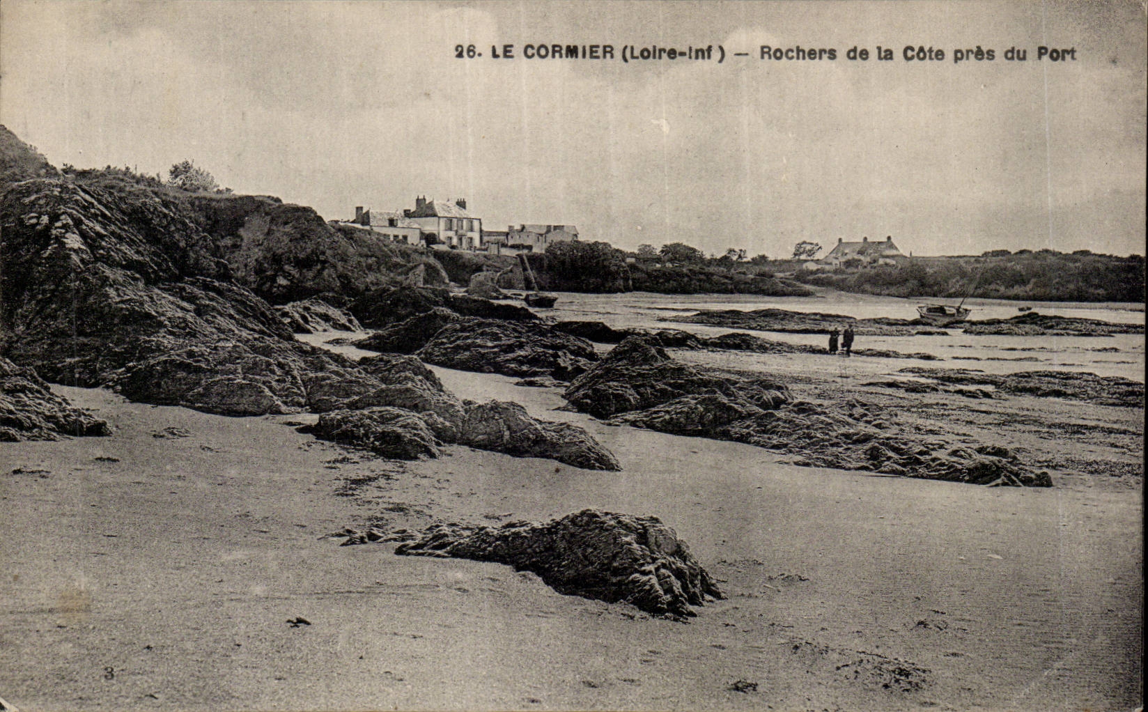 CPA Pornic Cormier Felsen des Masses nah an dem Hafen