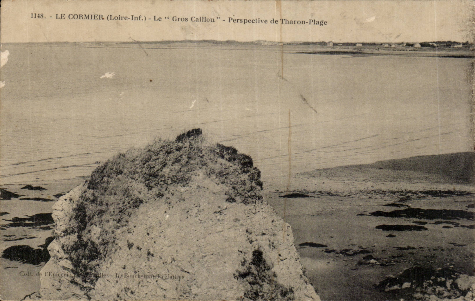 CPA Pornic die grosse Steinansicht des Tharon Strandes