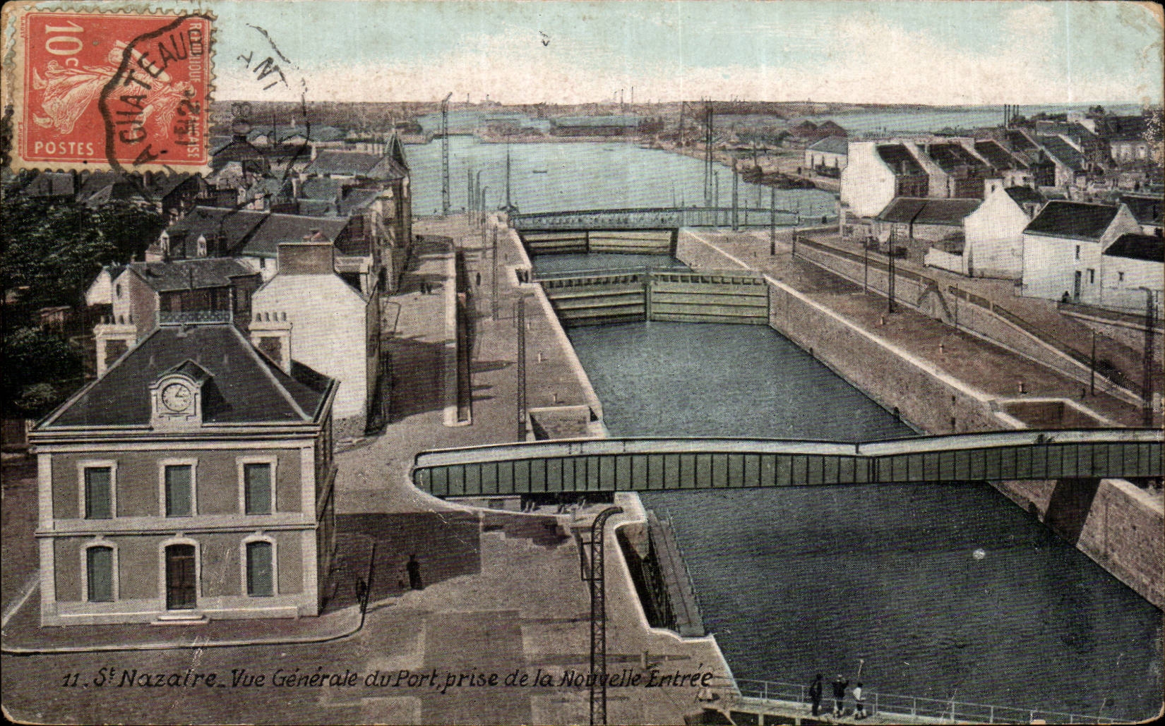 CPA St Nazaire View of the port taken of the news Entering