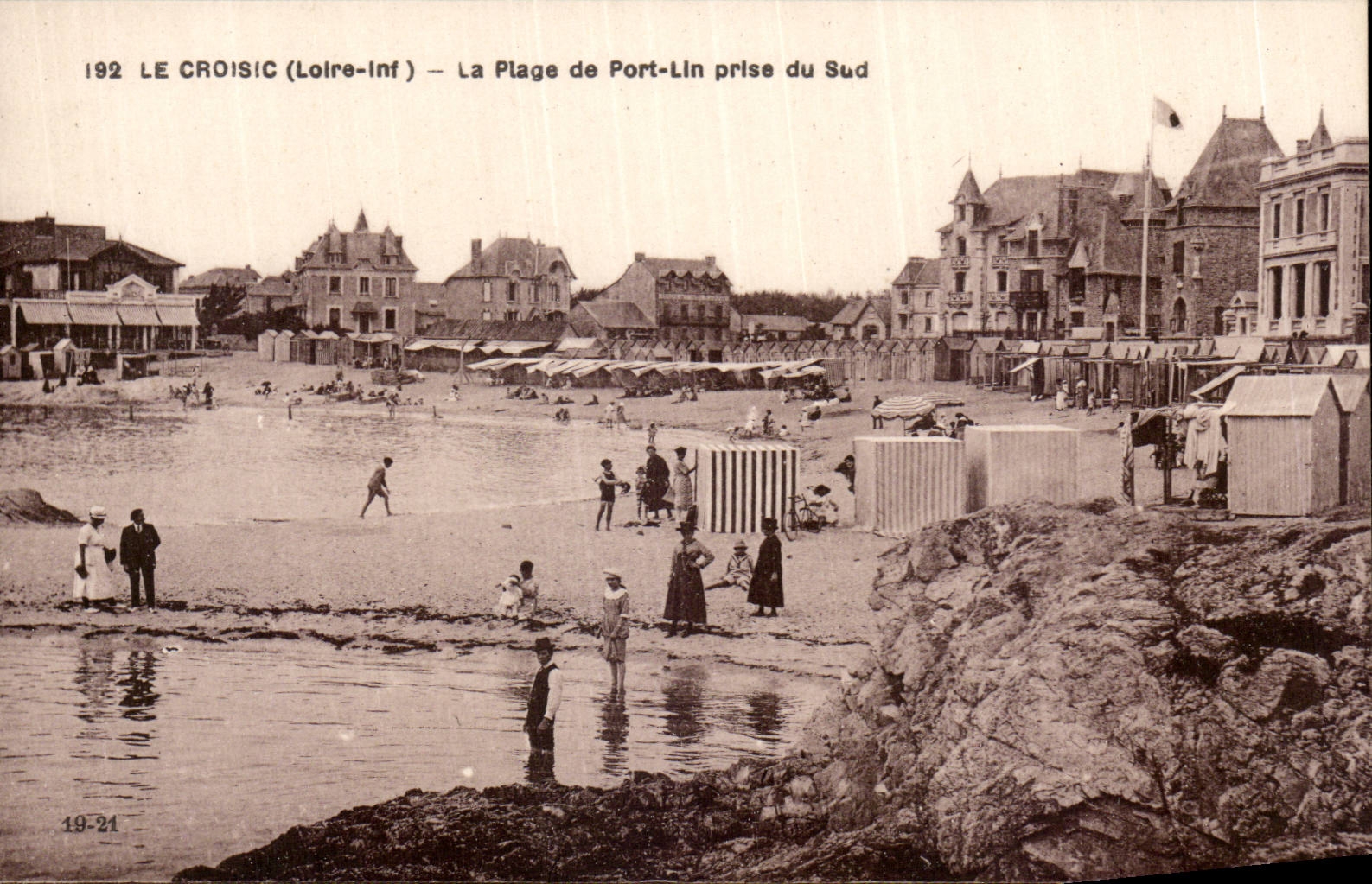 CPA Croisic der Strand des Portflachses genommen vom Suden