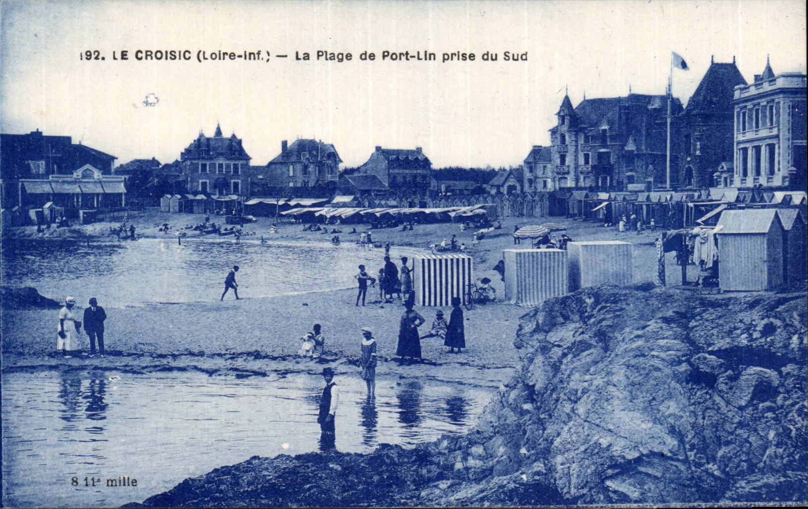 CPA Croisic der Strand des Portflachses genommen vom Suden