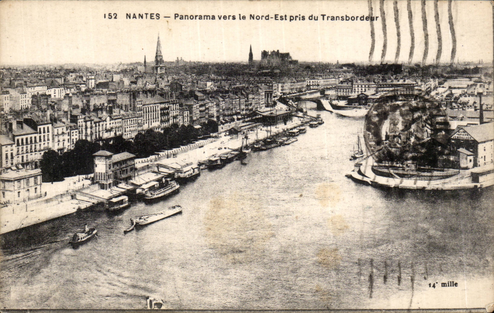 CPA Nantes Panorama towards North is taken transporter