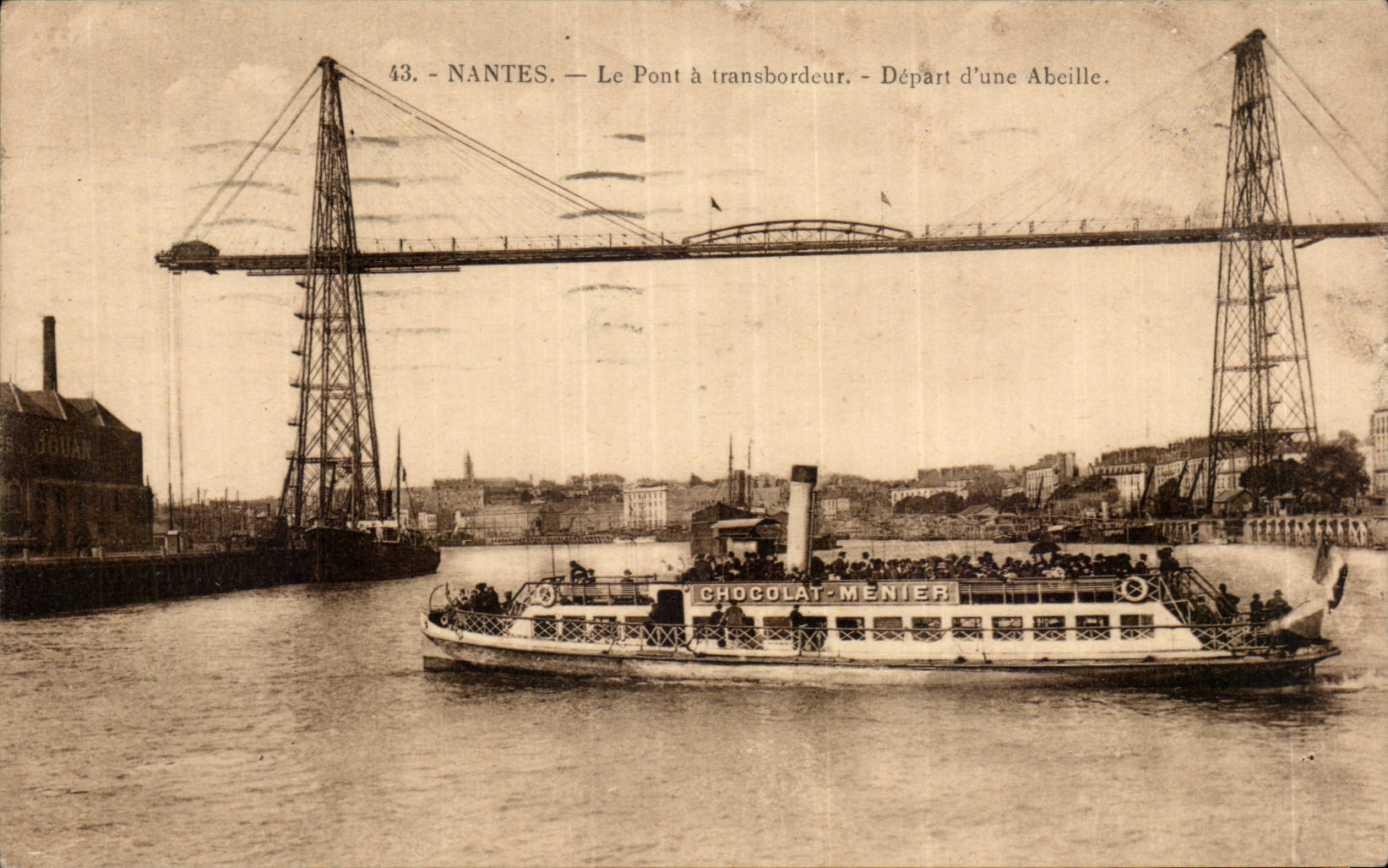 CPA Nantes the bridge has transporter Depart of a bee