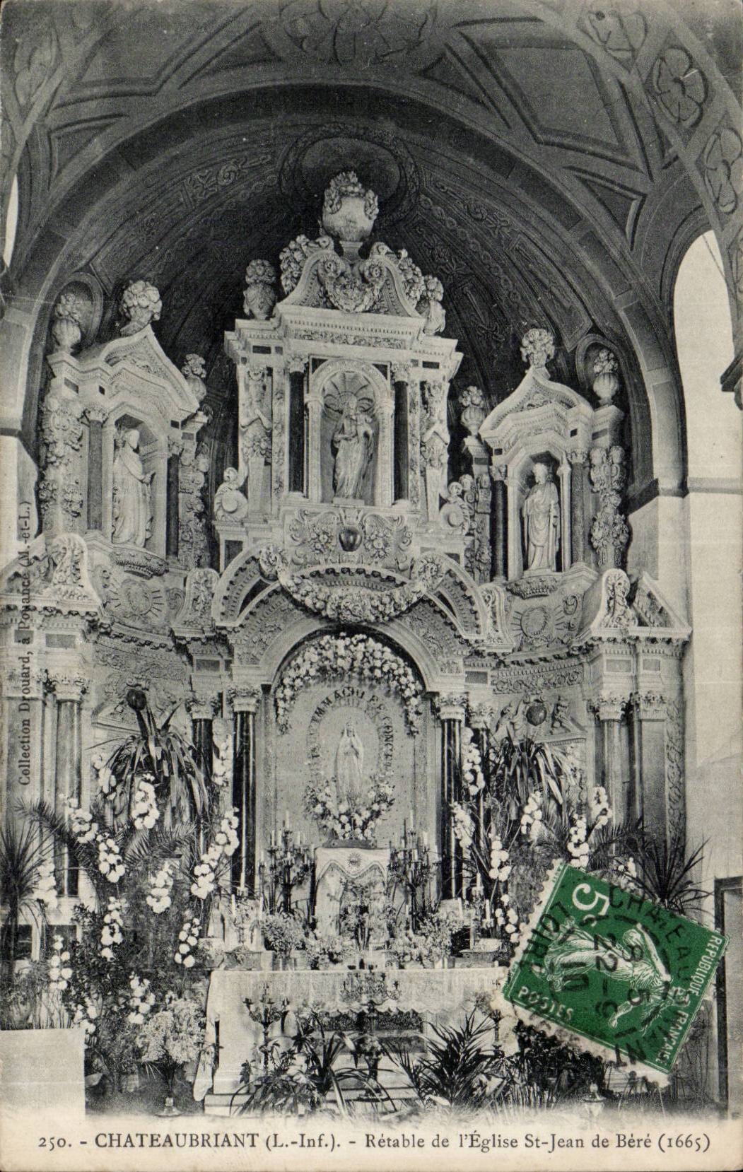 CPA Chateaubriant Retable of the church St Jean de Bere 1665