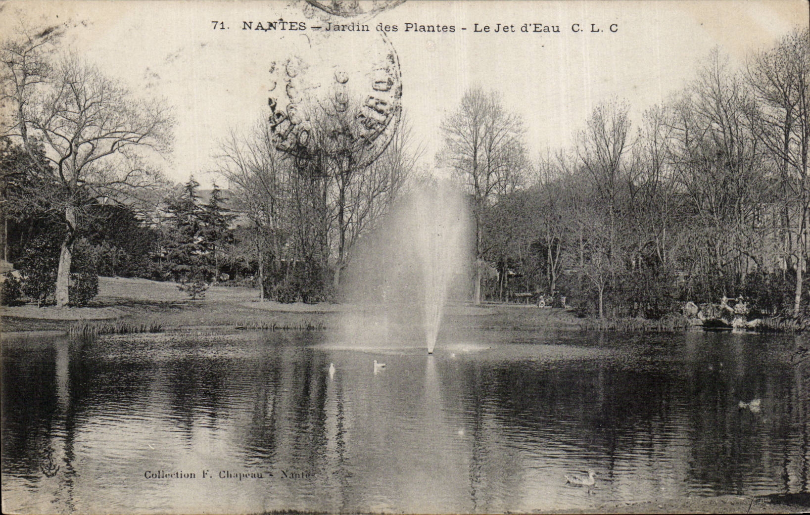Nantes CPA the botanical garden the water jete