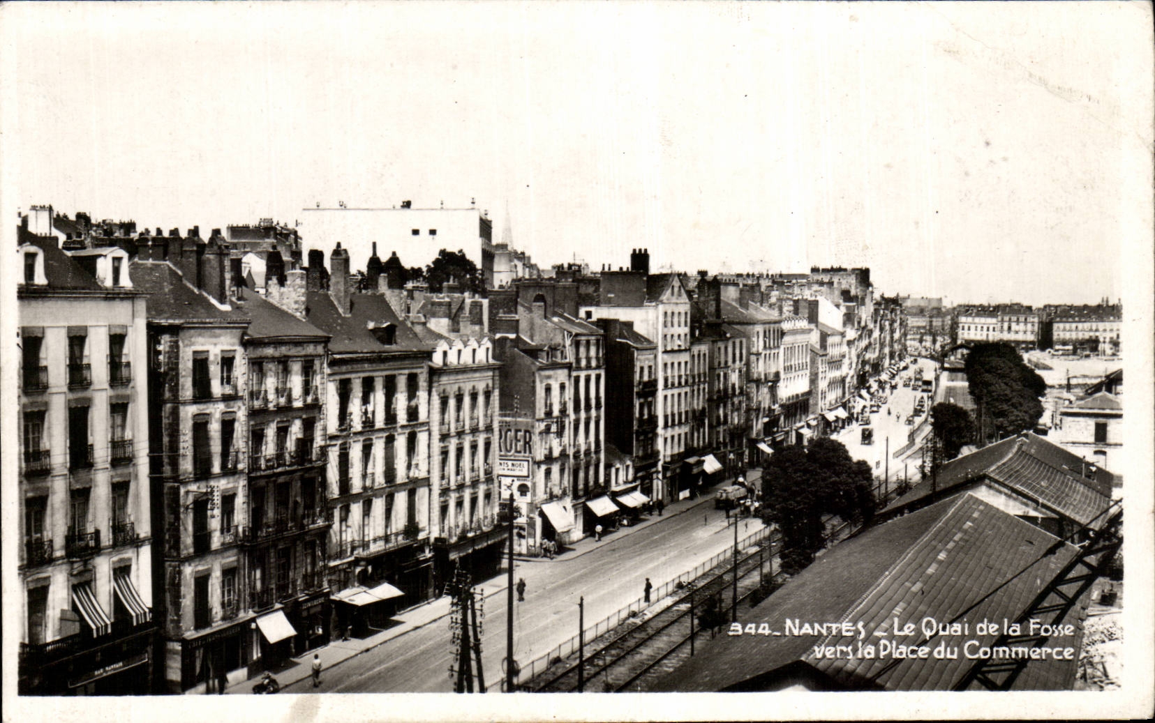CPSM Nantes the quay of the pit towards the place of the trade
