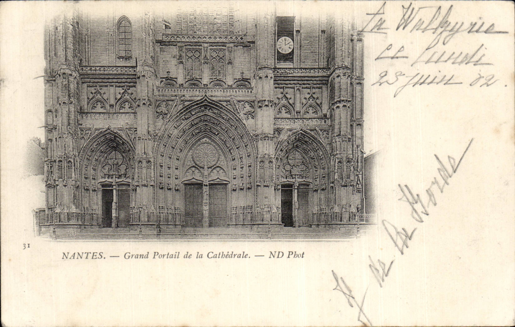 CPA Nantes Large gate of the cathedral