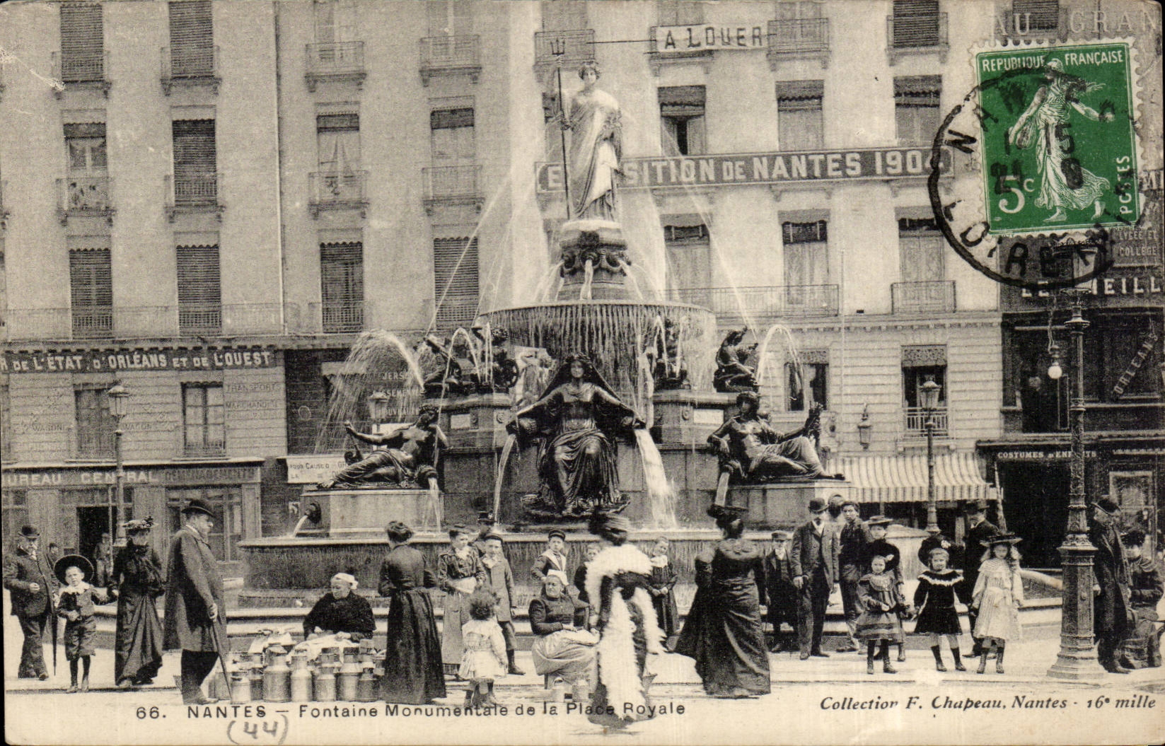 CPA Nantes monumental Fountain of the Royal pace Very nice shot