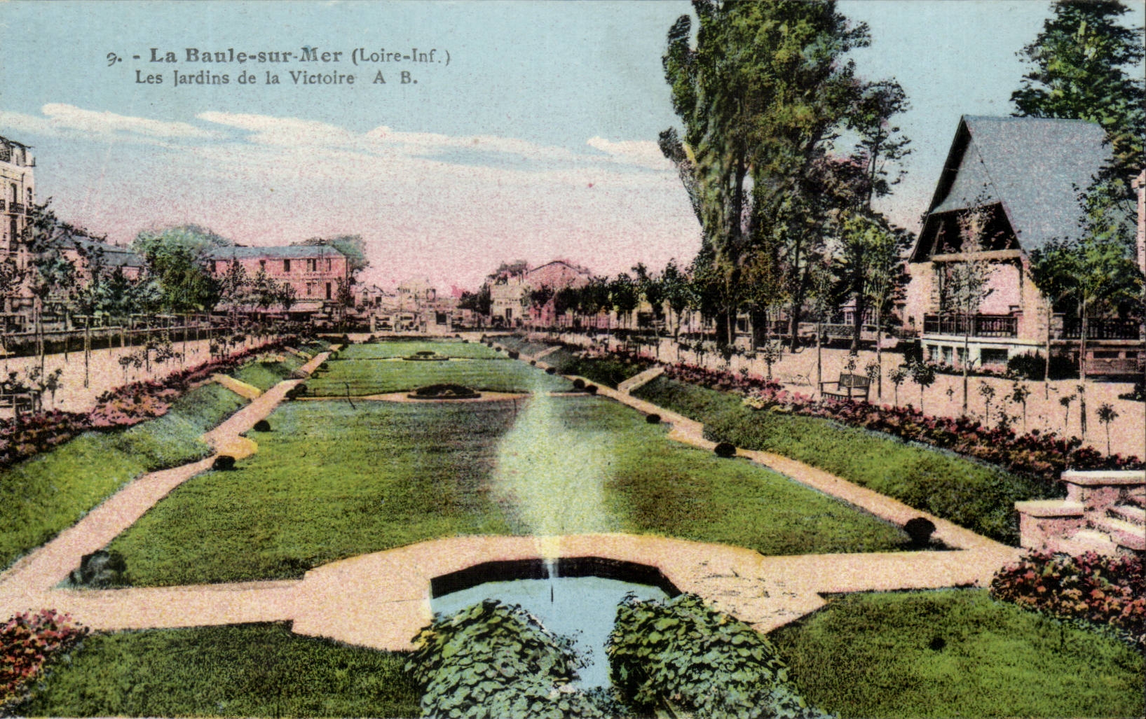 CPA La Baule on Sea gardens of the Victoire