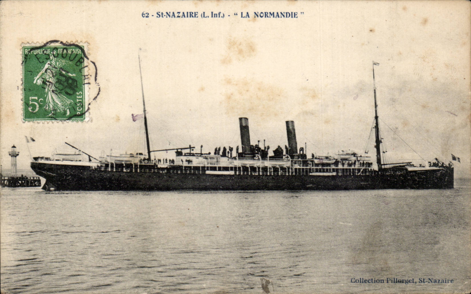 CPA St Nazaire Normandy Boat