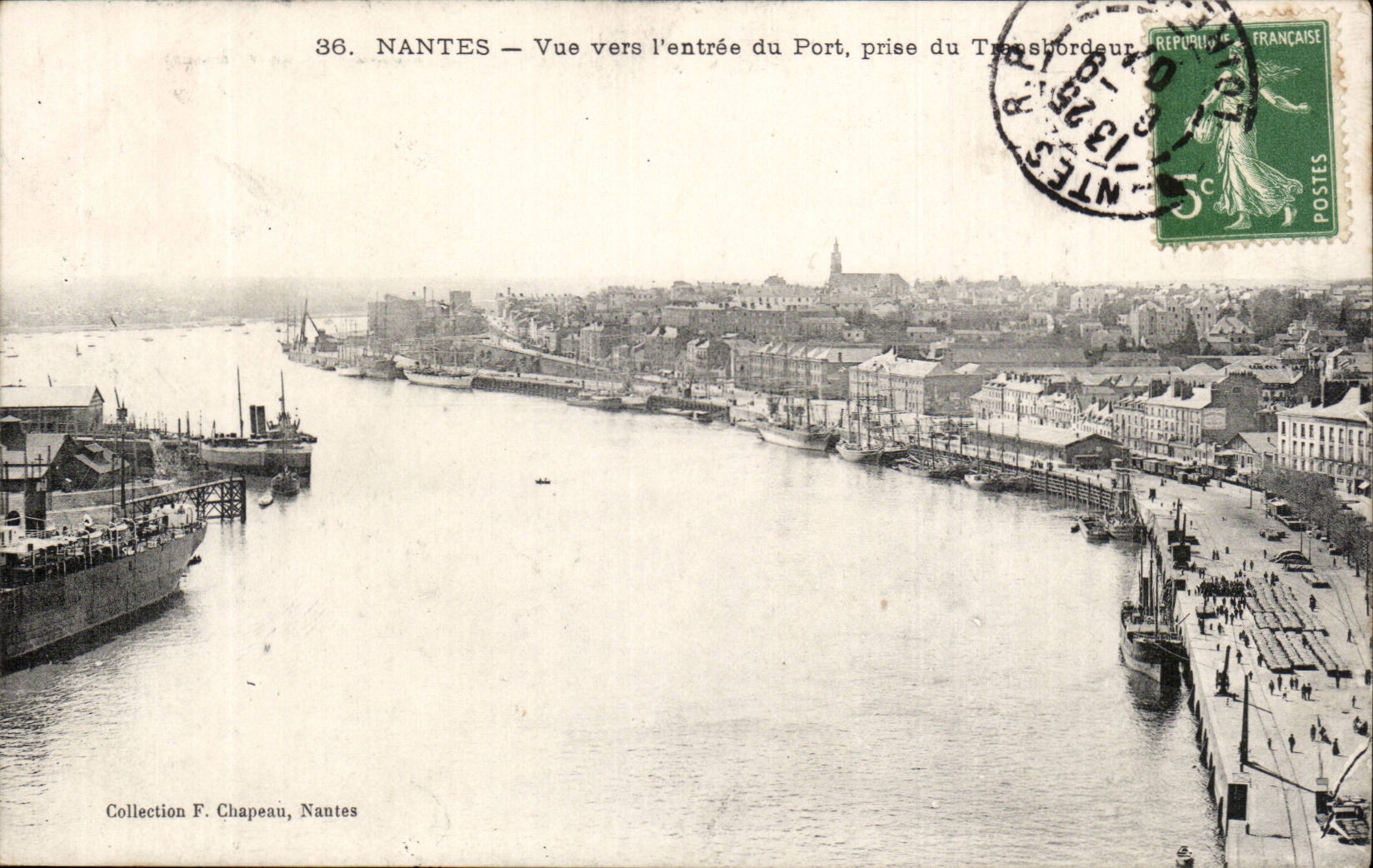 CPA Nantes Seen towards Entering of the port taken of the transporter