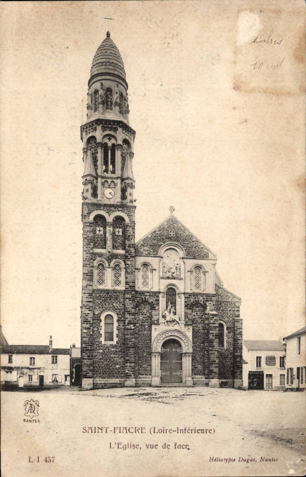 Saint Mietpferd-Wagen CPA die Vorderansicht der Kirche