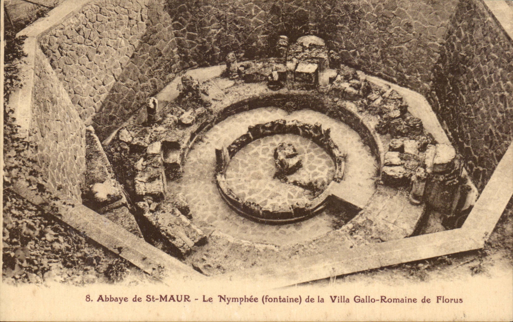 CPA Abtei von Str Maur das nymphee D ela Landhaus-Gallo rimaine von Florus