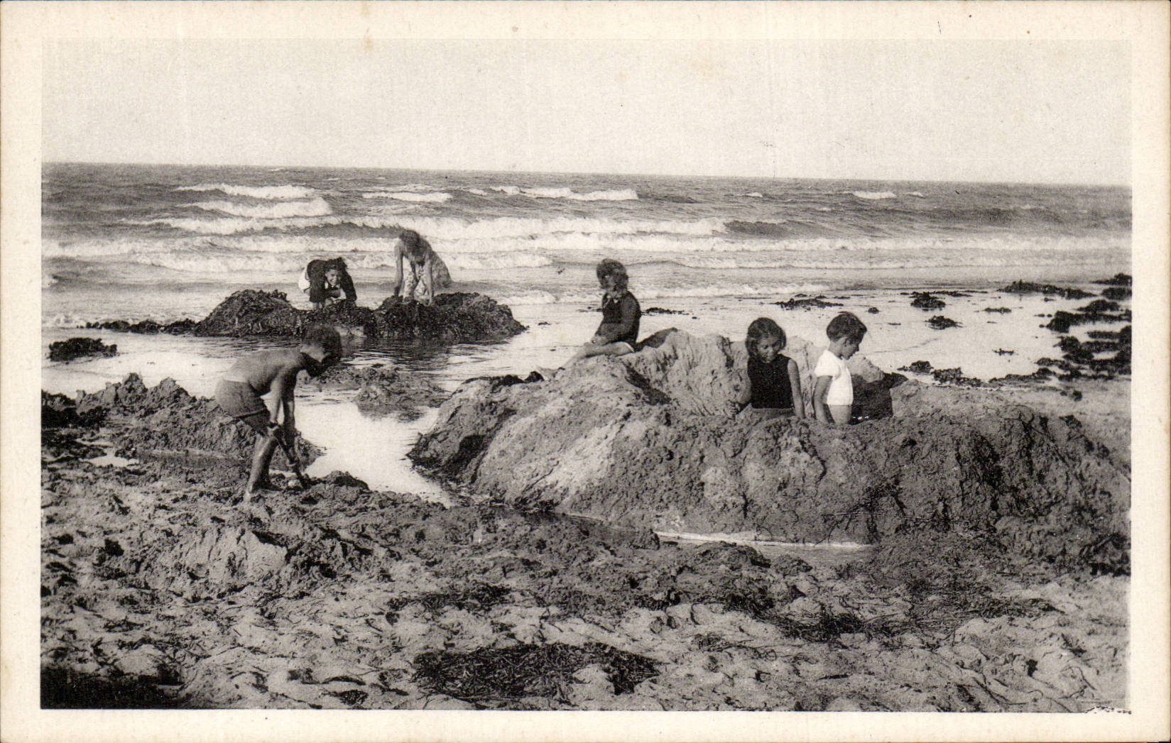 CPA mit dem Meer hat Meer eindringt die starken Kinder