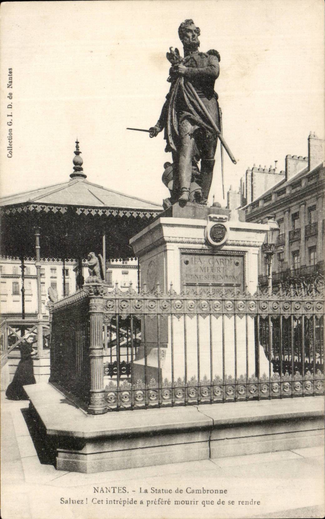 CPA Nantes the sttaue of CAmbronne