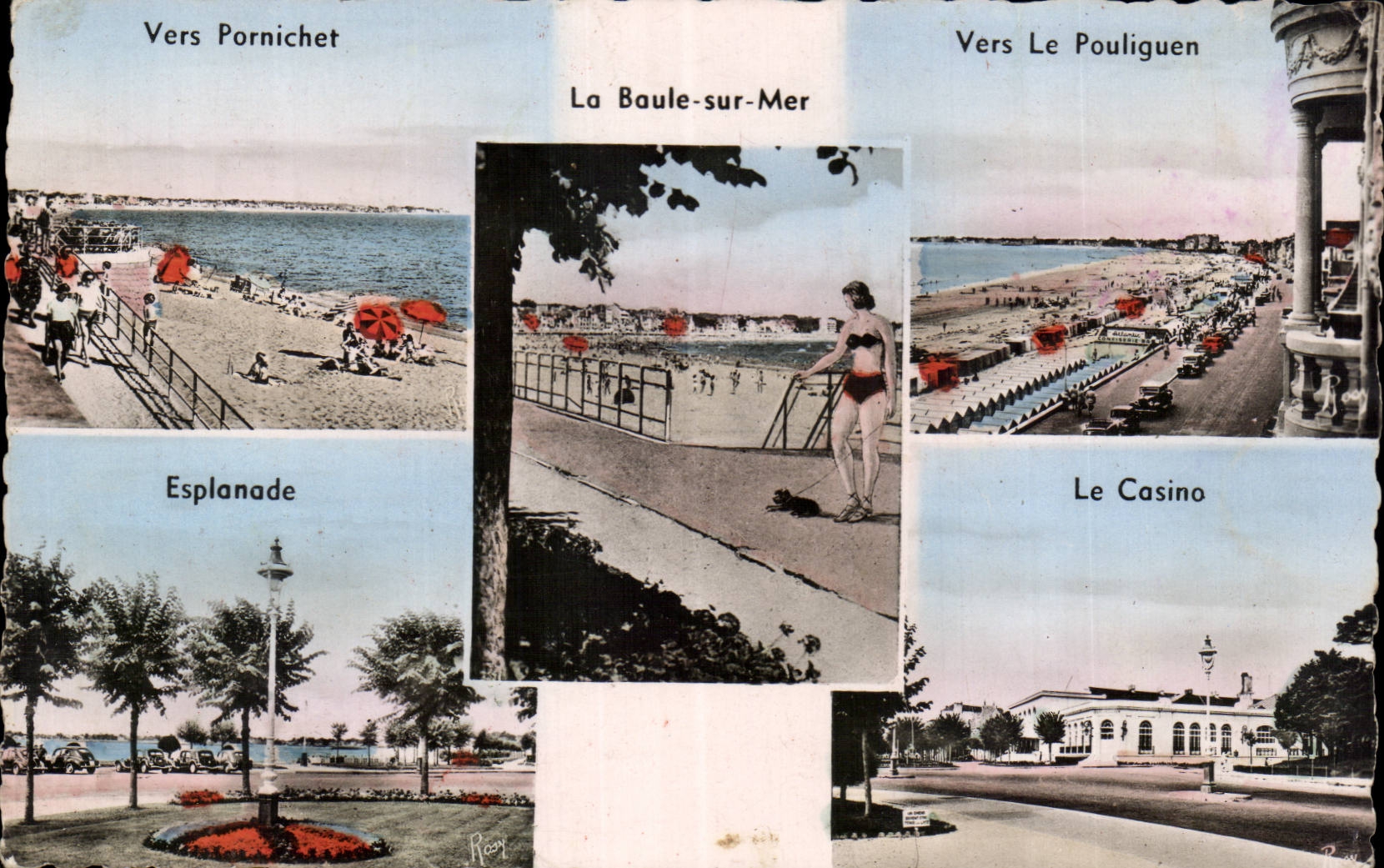 La Baule on Sea CPSM Pornichet Pouliguen Casino Esplanade