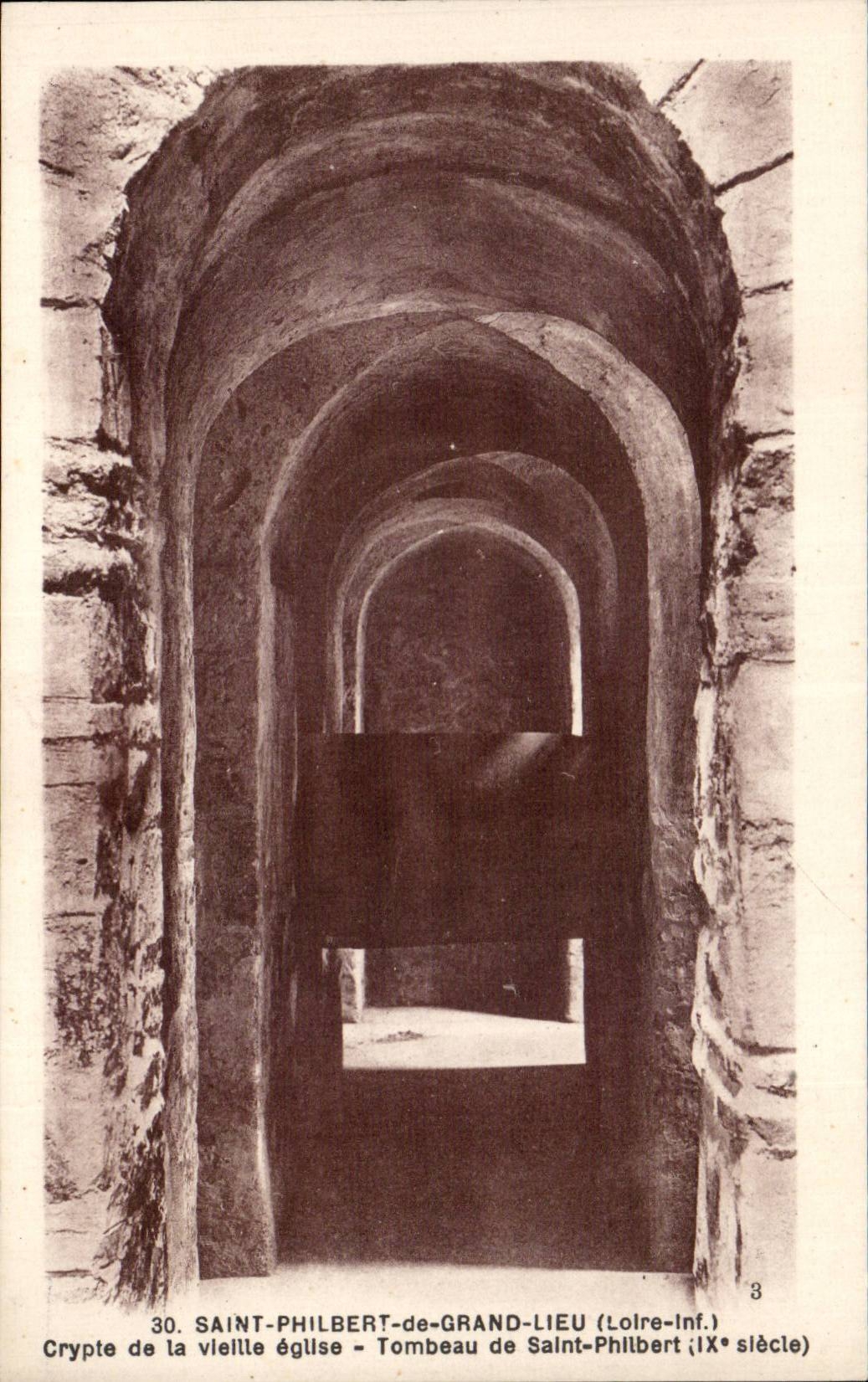 CPA Saint Philbert de Grand Crypt Ort des alten Kirche Grabs von Saint Philbert