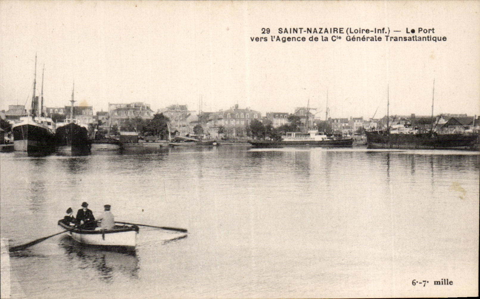 CPA Saint Nazaire the port towards the agency of the Transatlantic General company