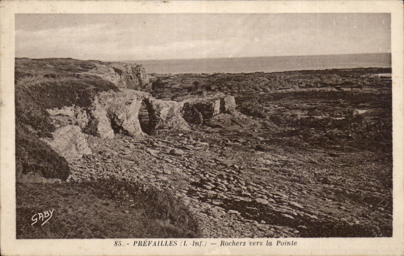 CPA Prefailles Felsen in Richtung zum Punkt