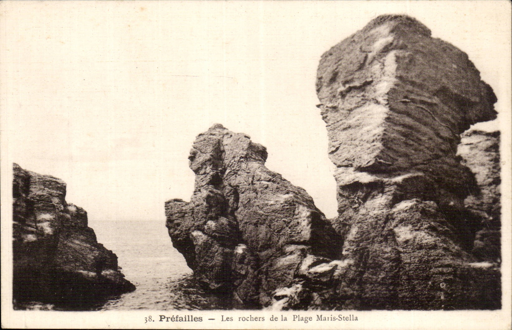 CPA Prefailles Felsen der Strand Stella-Ehemanner