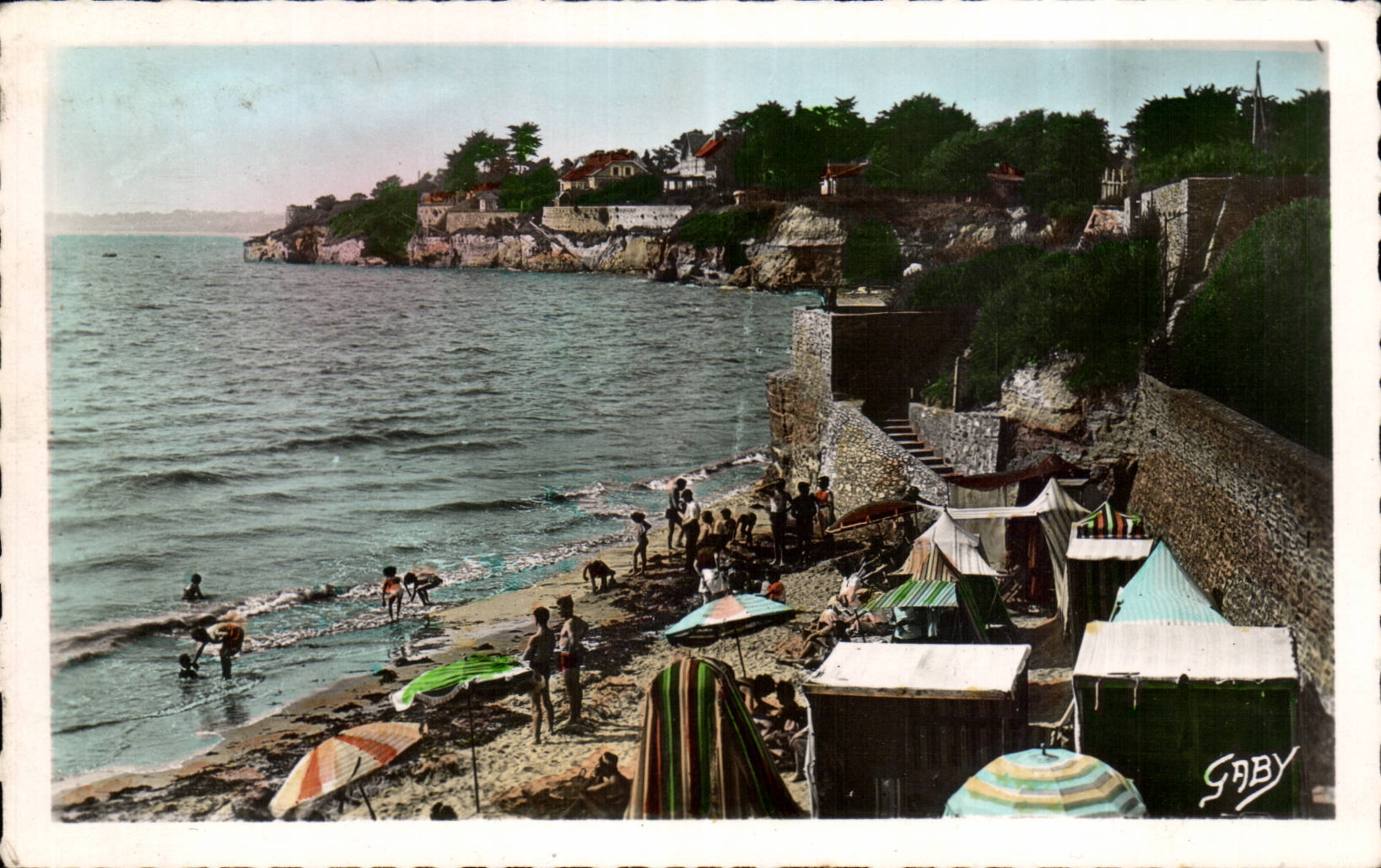 Bernerie - der Strand in Richtung zu Pataurie - CPA
