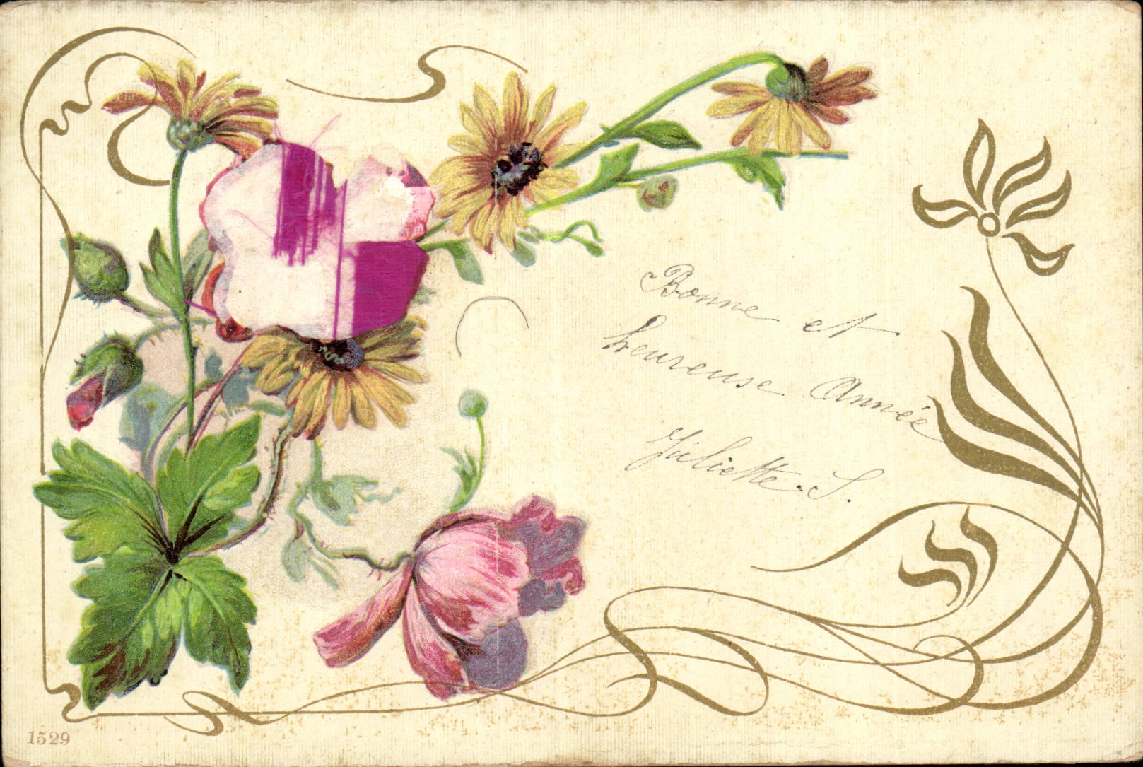 Blumen - Blumen - farben recht Ganseblumchen - CPA gelb