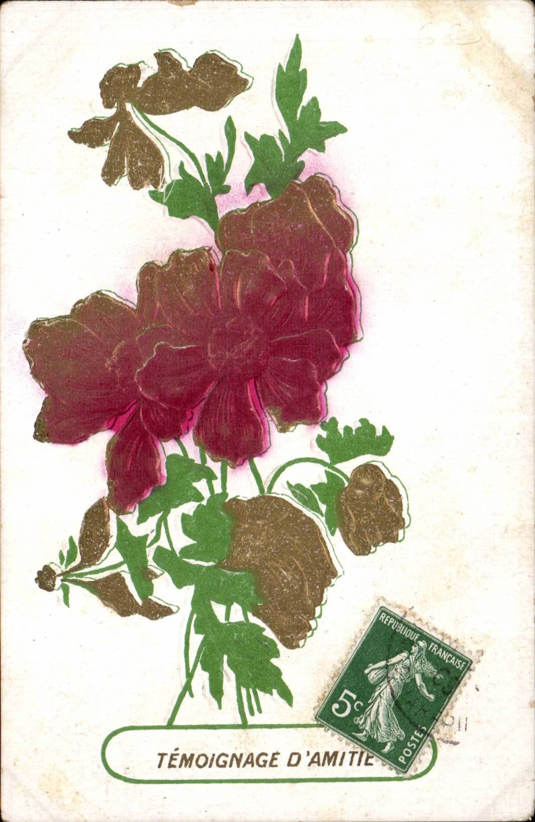 Blumen - Blumen - Sprig weg von den roten Blumen - CPA