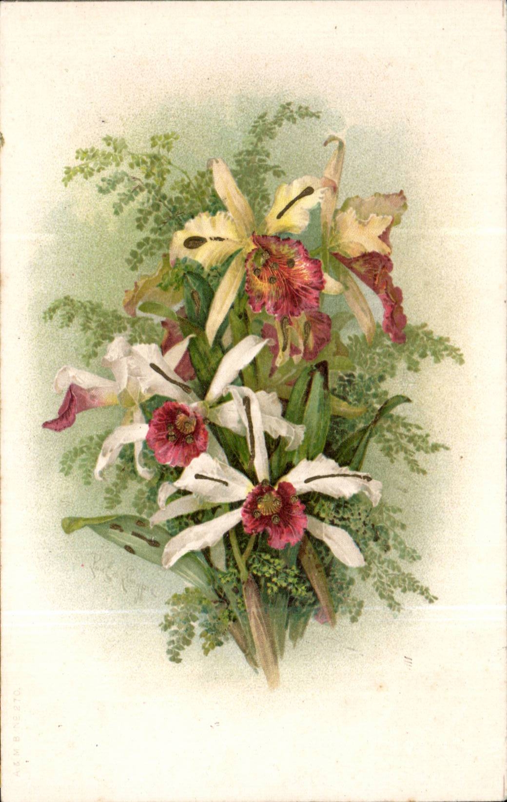 Blumen - Blumen - Blumenstrauss weg von den Lilien - CPA