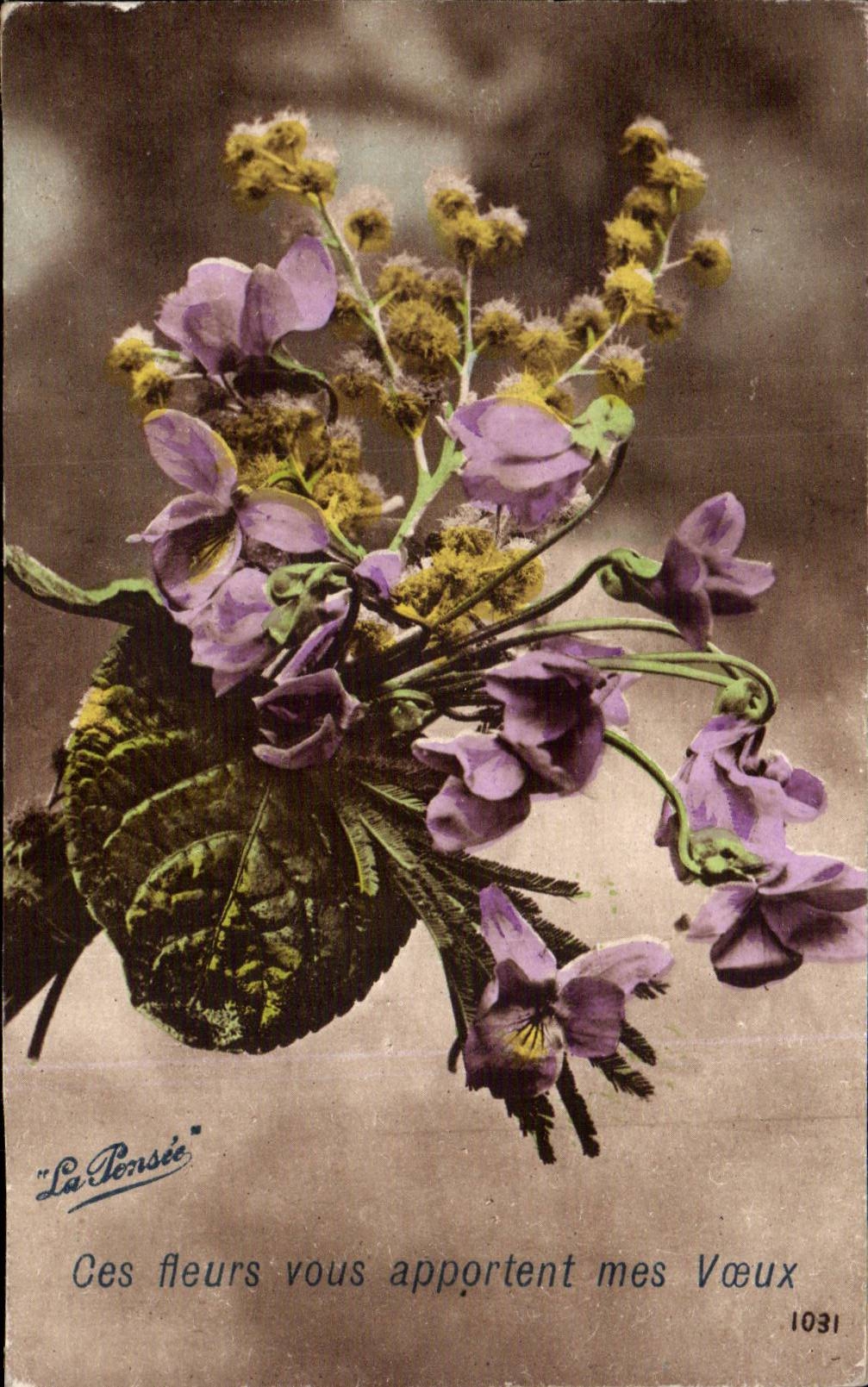 Blumen - Blumen - Blumenstrauss der wilden Blume - CPA