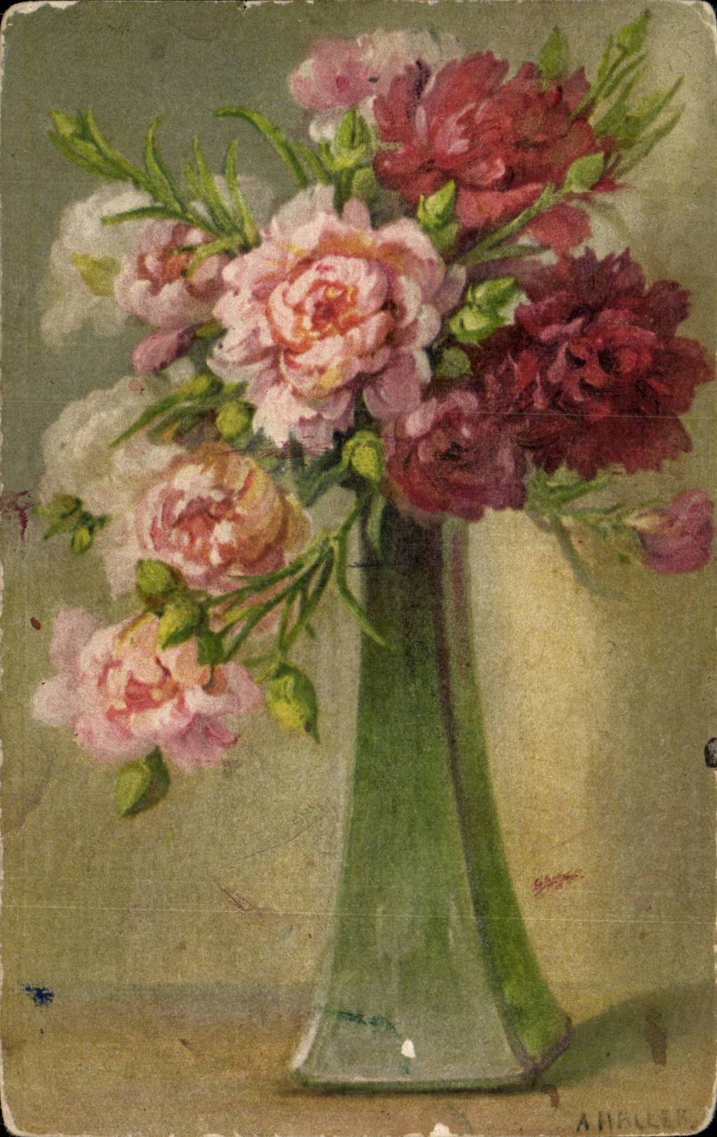 Blumen - Vase weg von den traumerischen Blumen - CPA