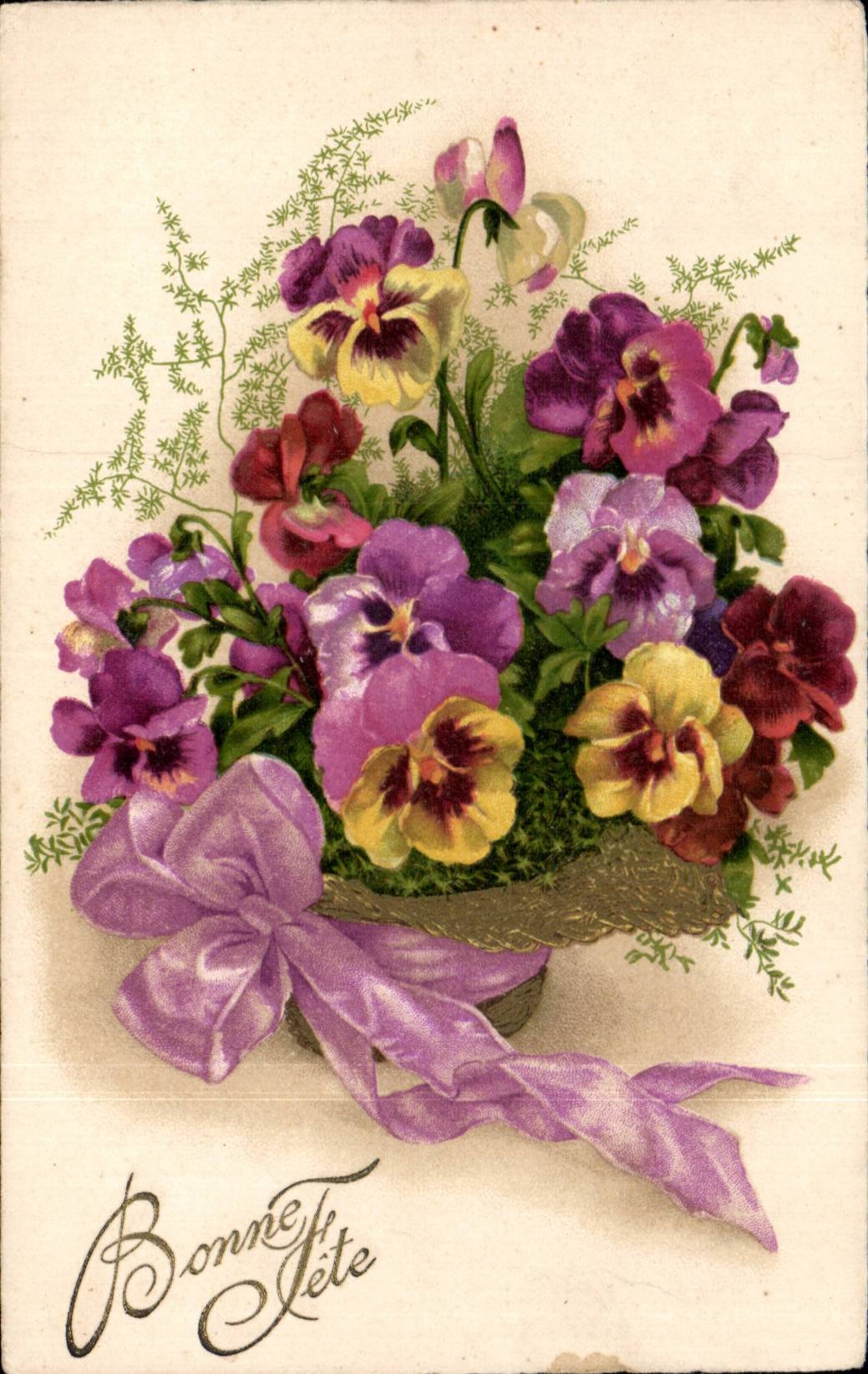 Blumen - Blumen - gedachtes - Pansy - CPA