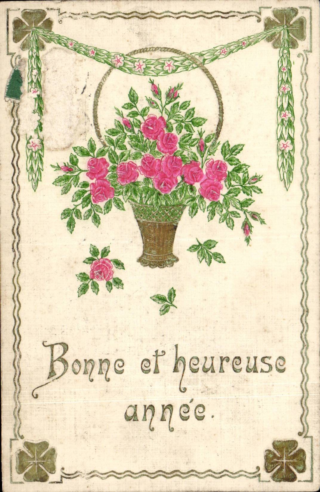 Blumen - Blumen - viktorianischer Blumenstrauss weg vom Rosa - CPA