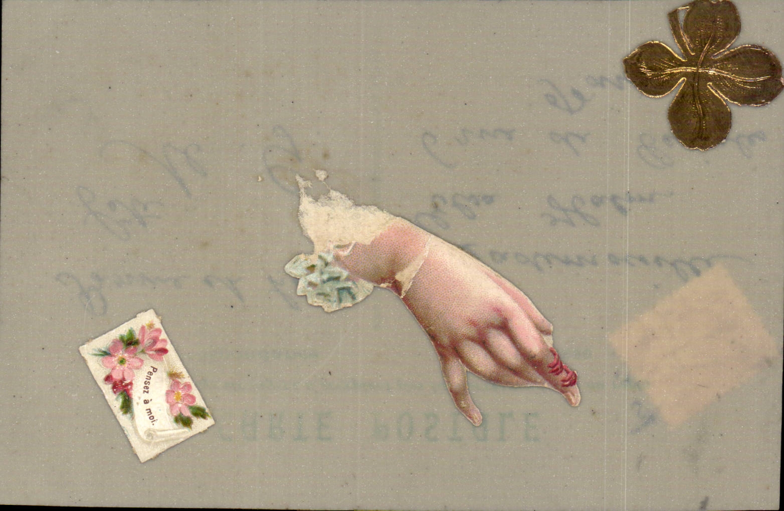 Blumen - Blumen - merkwurdige Karte mit der Hand - CPA