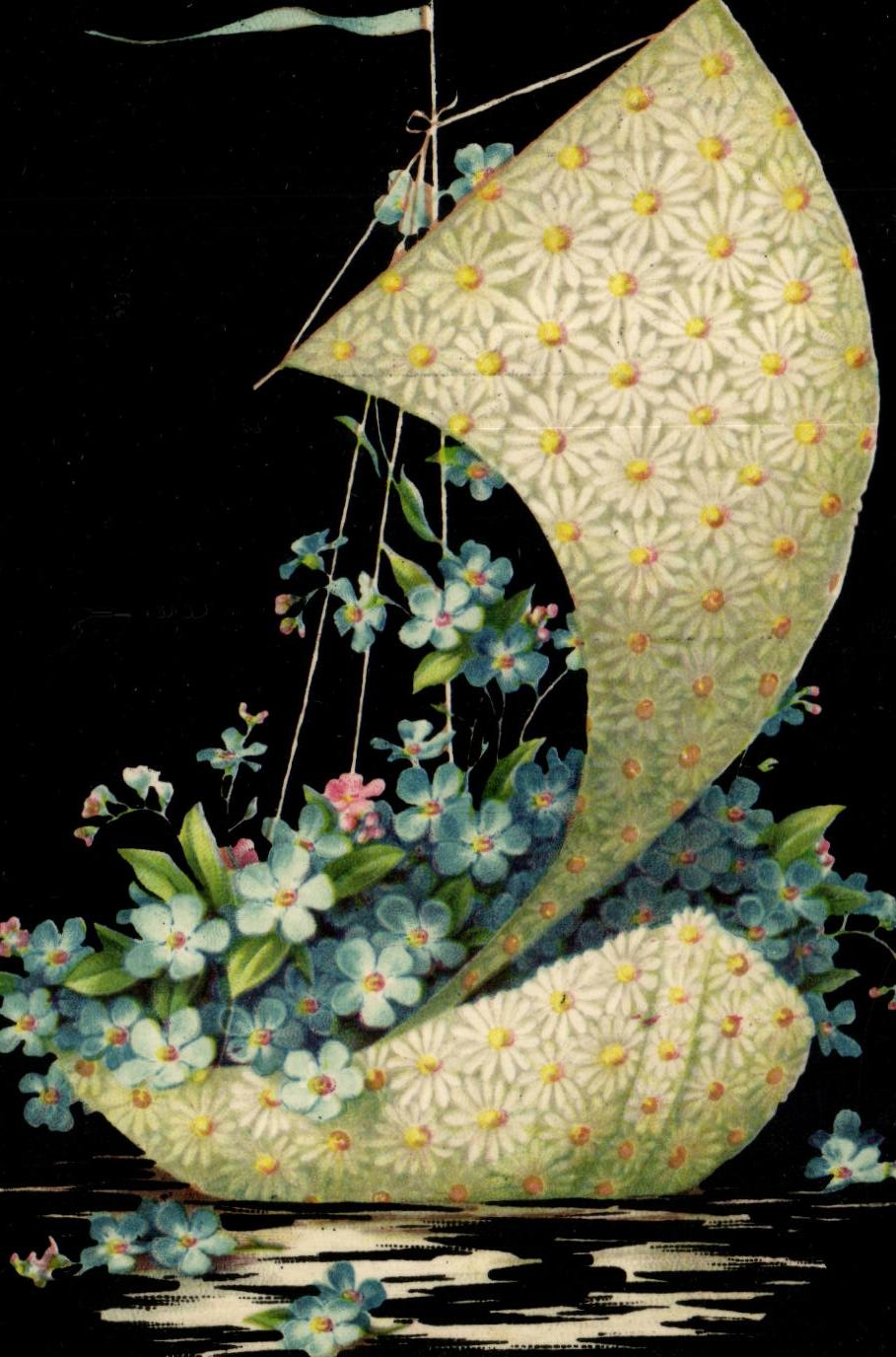 Blumen - Blumen - hubsches gebluhtes Segelboot - Segeln - CPA