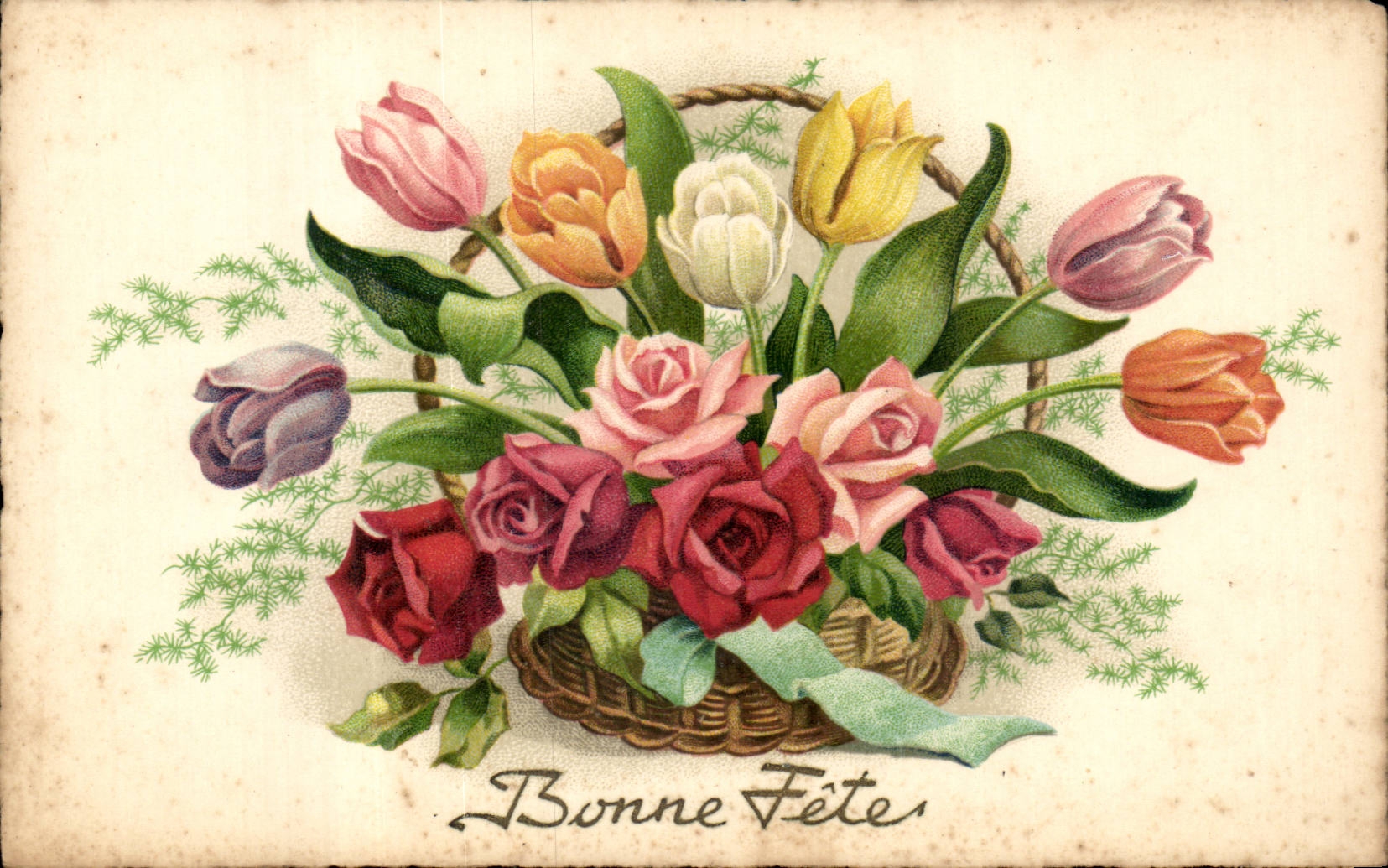 Blumen - Blumen - Tennisschuh weg von den Tulpen - gutes Festival - CPA