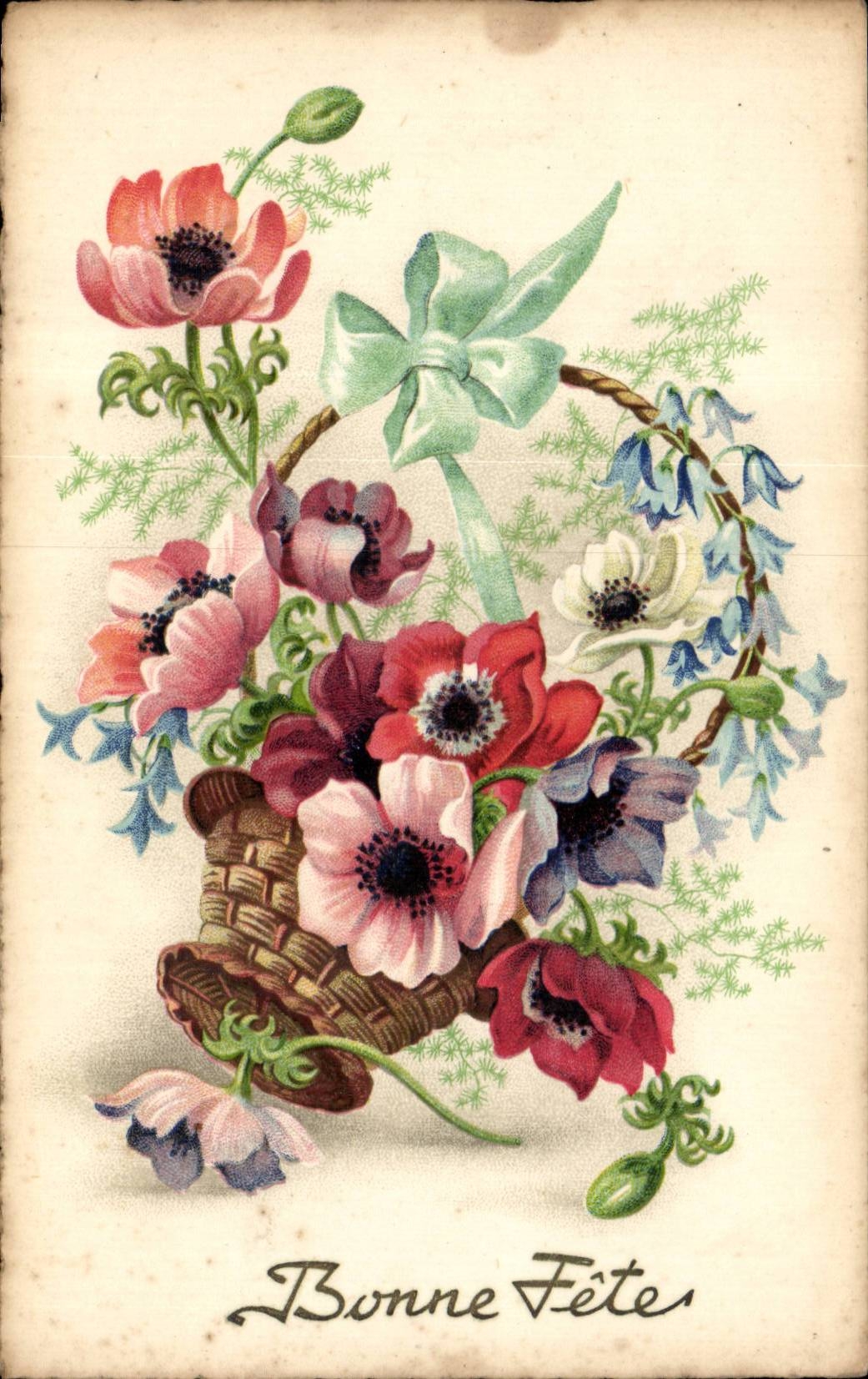 Blumen - Blumen - Tennisschuh weg von den bunten Blumen - gutes Festival - CPA