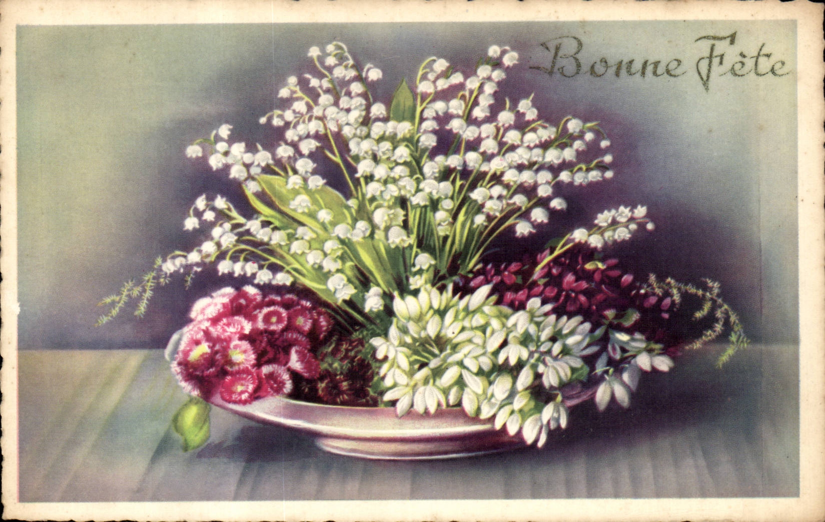 Blumen - Blumen - Schussel weg von der Lilie weg vom Tal - Lilie des Tales - gutes Festival - CPA