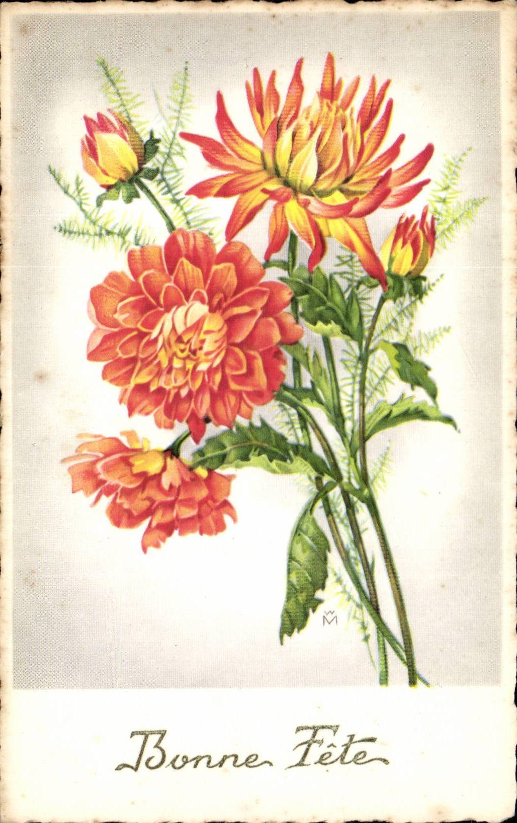 Blumen - Blumen - recht exotische Blumen - gutes Festival - CPA