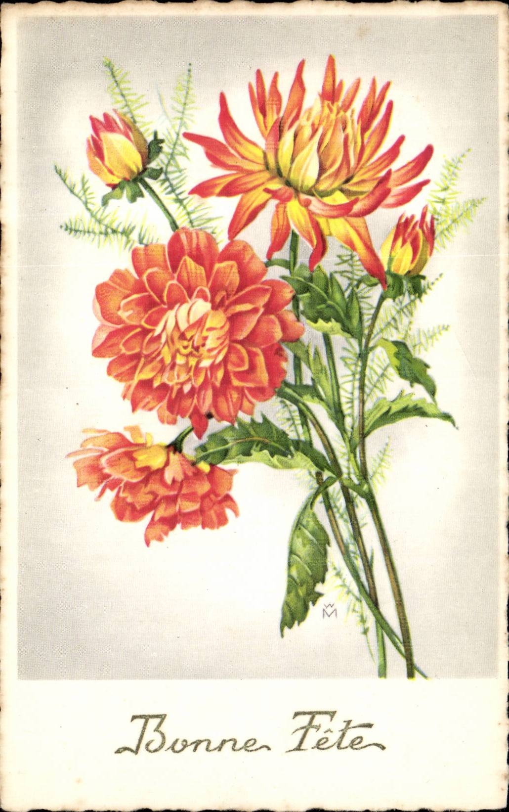 Blumen - Blumen - recht exotische Blumen - gutes Festival - CPA