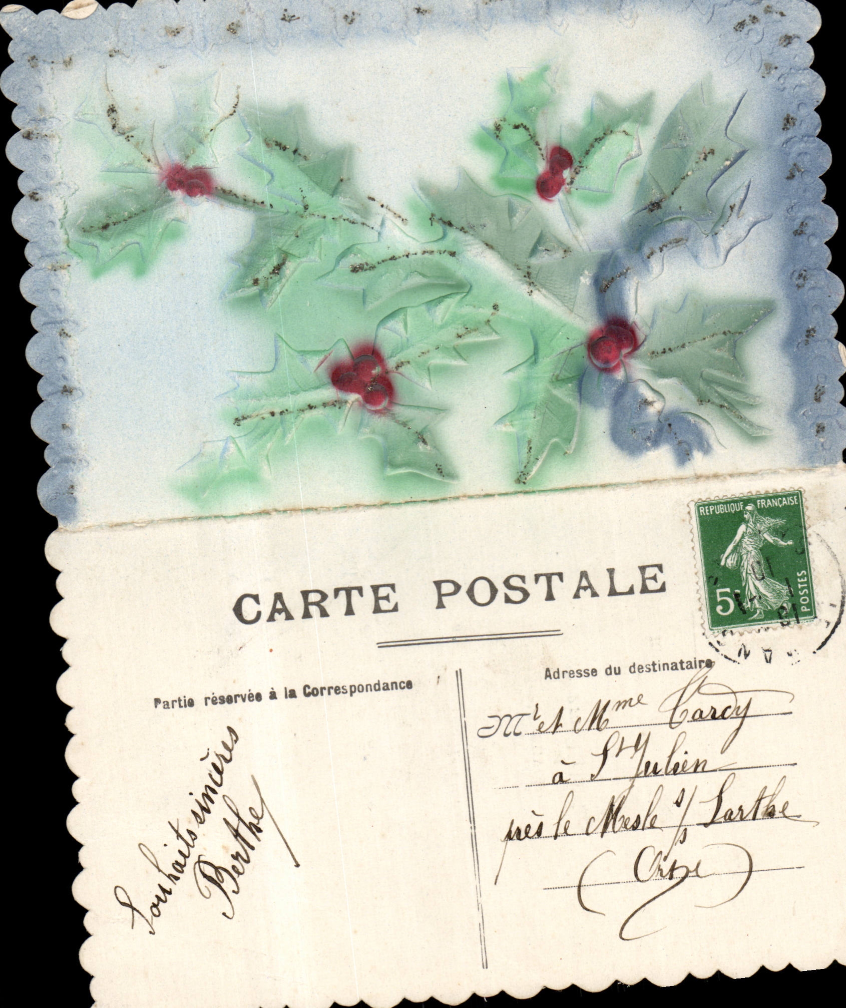 Bluht - Blumen - houx - Stechpalme - CPA