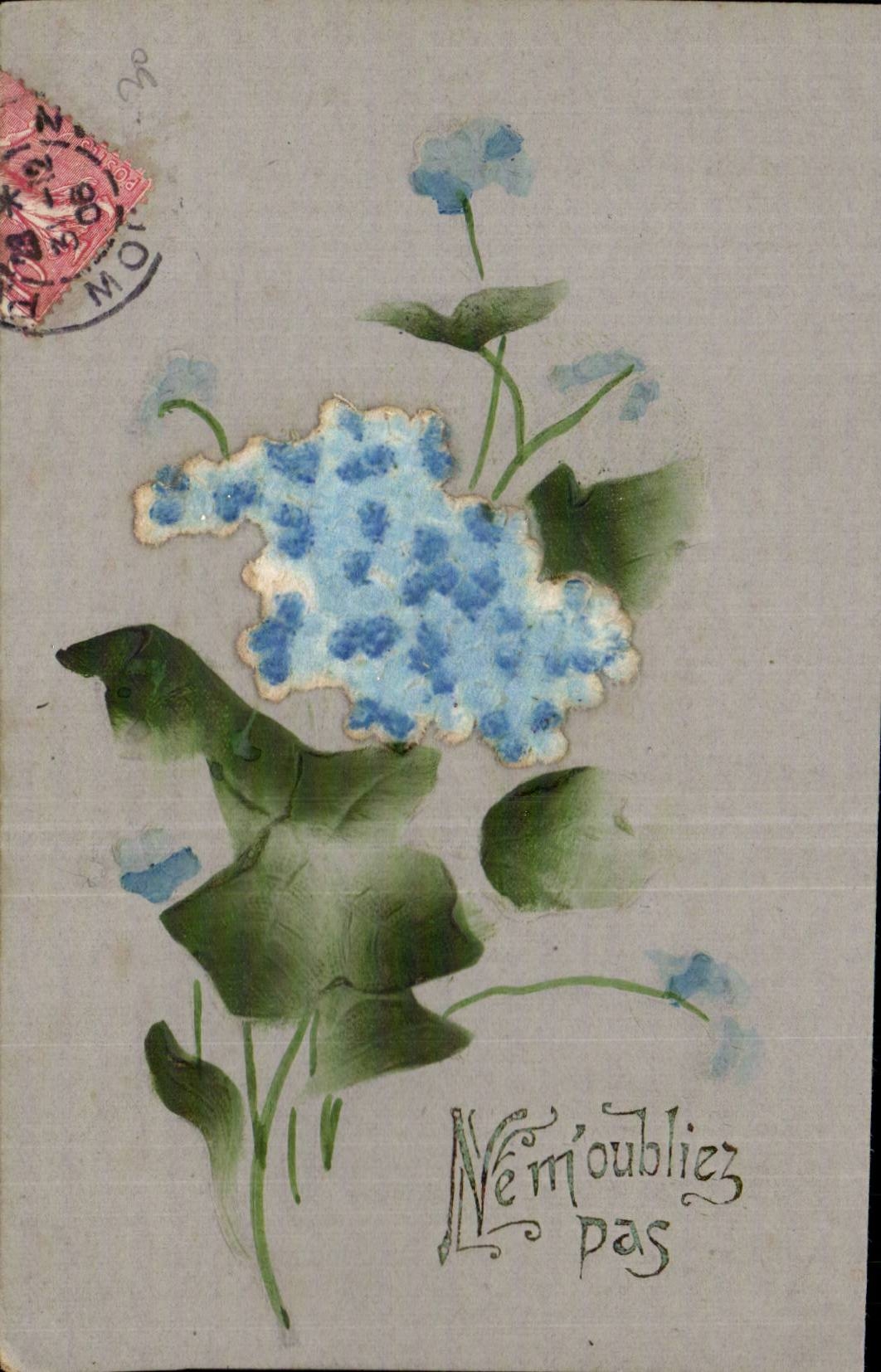 Bluht - Blumen - kunstlerischen Blumenblumenstrauss - CPA