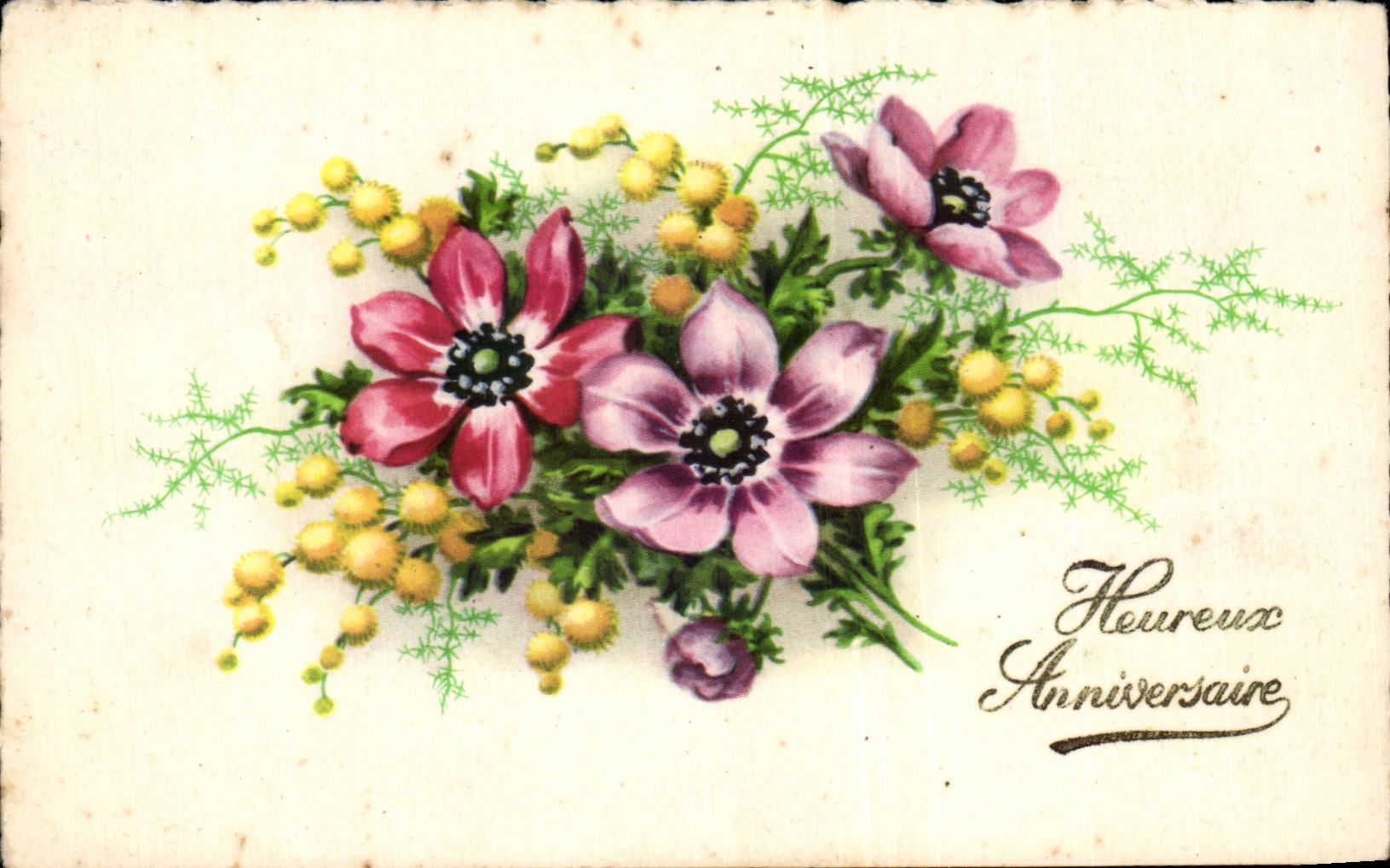 Blumen - Blumen - Blumenblumenstrauss - alles Gute zum Geburtstag - Victorian - CPA