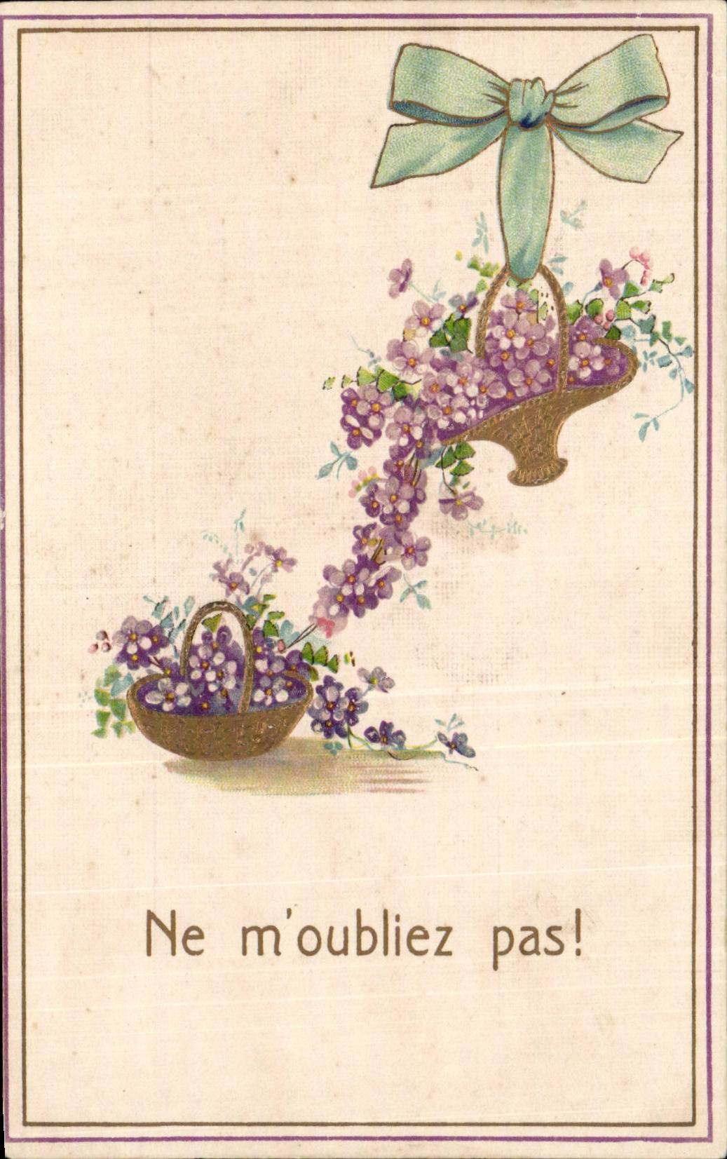 Bluht - Blumen - Tennisschuhe weg von den Blumen - Victorian - CPA