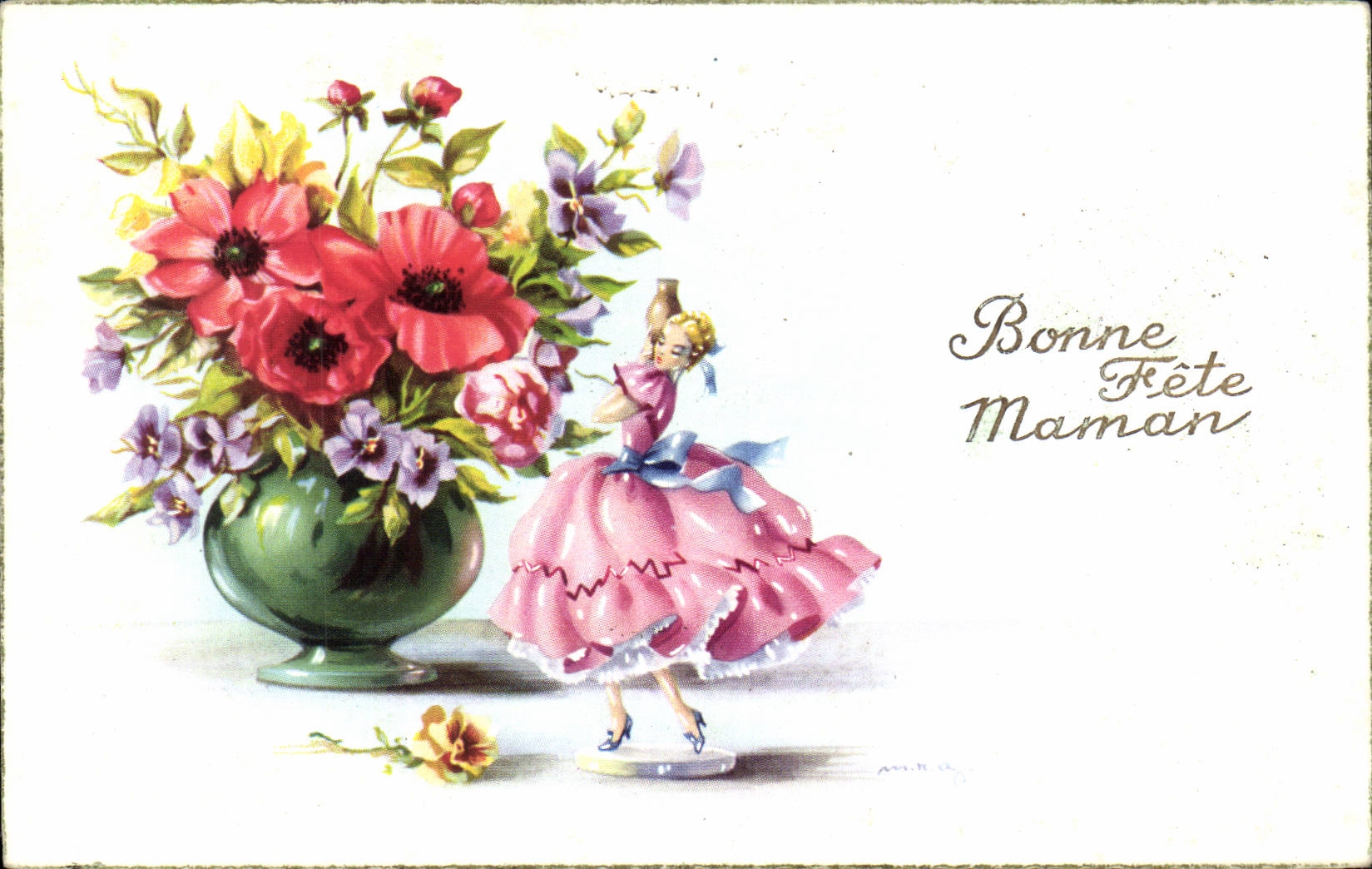 Blume - Blumen - Victorian - Blumenstrauss - gute Festival-Mamma - Tanzer - CPA