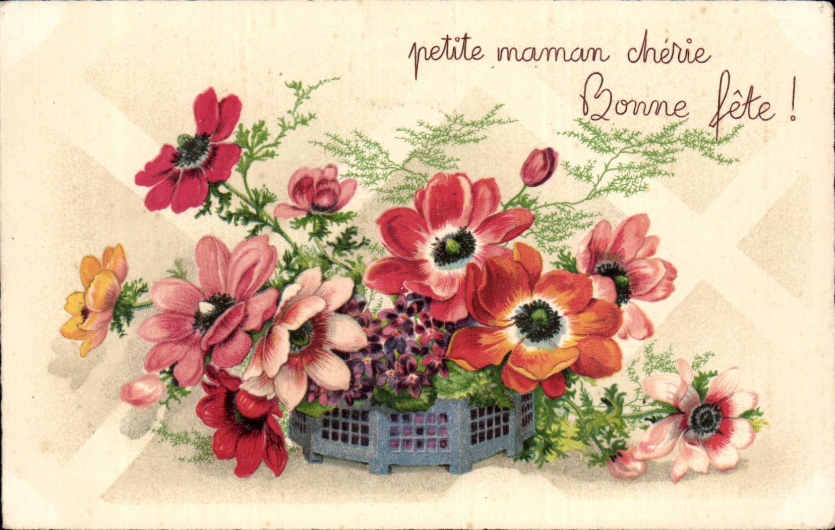 Blume - Blumen - Victorian - Blumenstrauss - gute Festival Petie Cerie Mamma - CPA