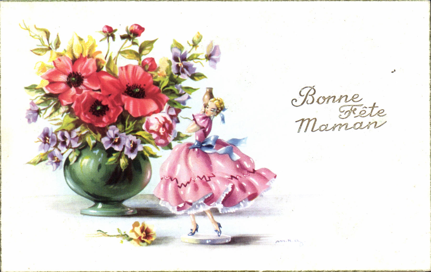 Blume - Blumen - Victorian - gute Festival-Mamma - Tanzer - CPA