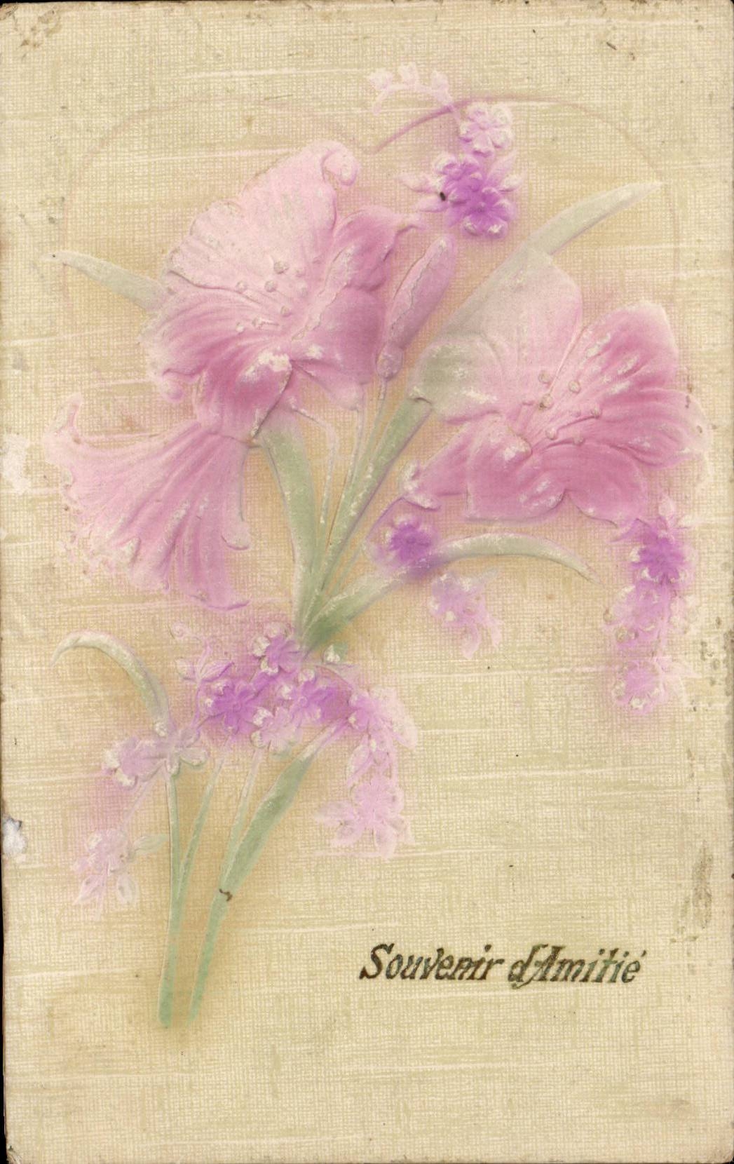 Blumen - Blumen - prageartige Pastellblumen - CPA